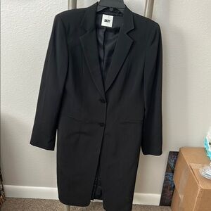 DKNY Women's Black Long Blazer